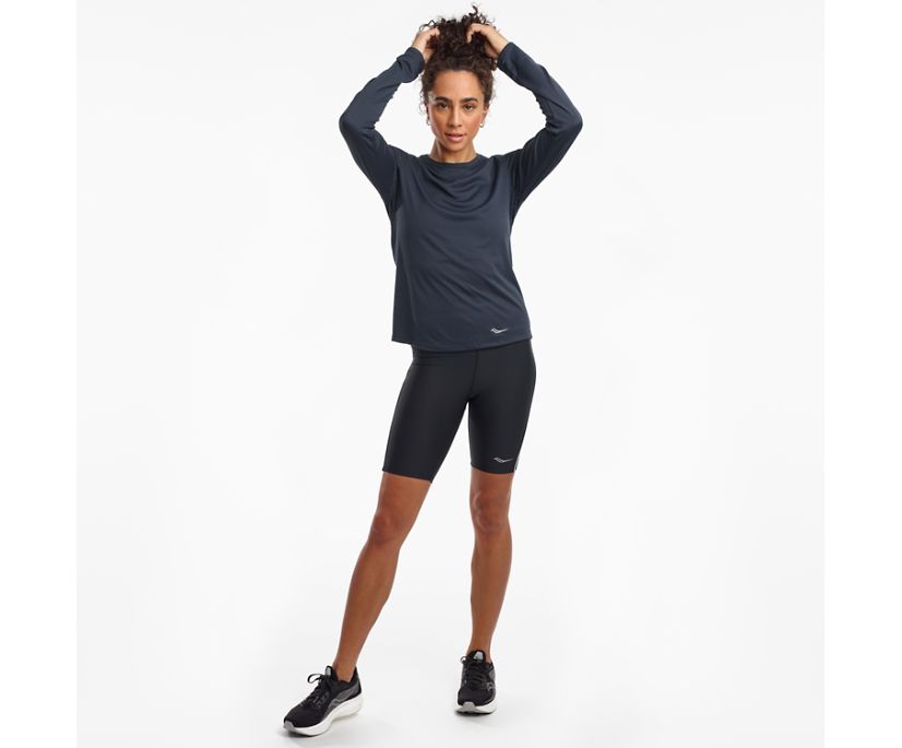 Saucony Stopwatch Long Sleeve Women's Shirts Blue | Canada 295OKIR